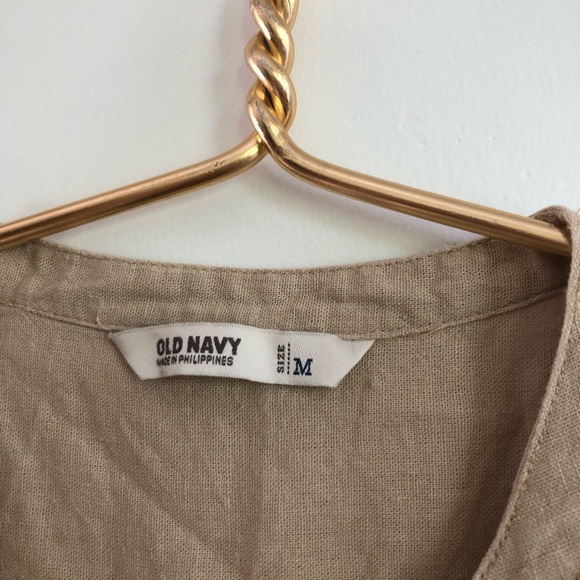 Old Navy Tan Linen Romper - Picture 5 of 8